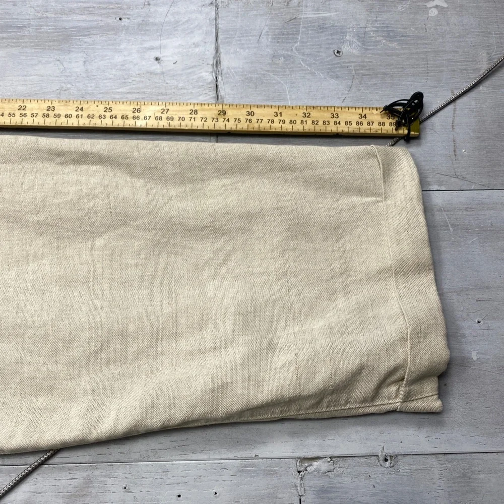 Dockers Linen Cotton Pleated Pants Mens 38x36 Beige Khaki Cuffed Summer Trousers